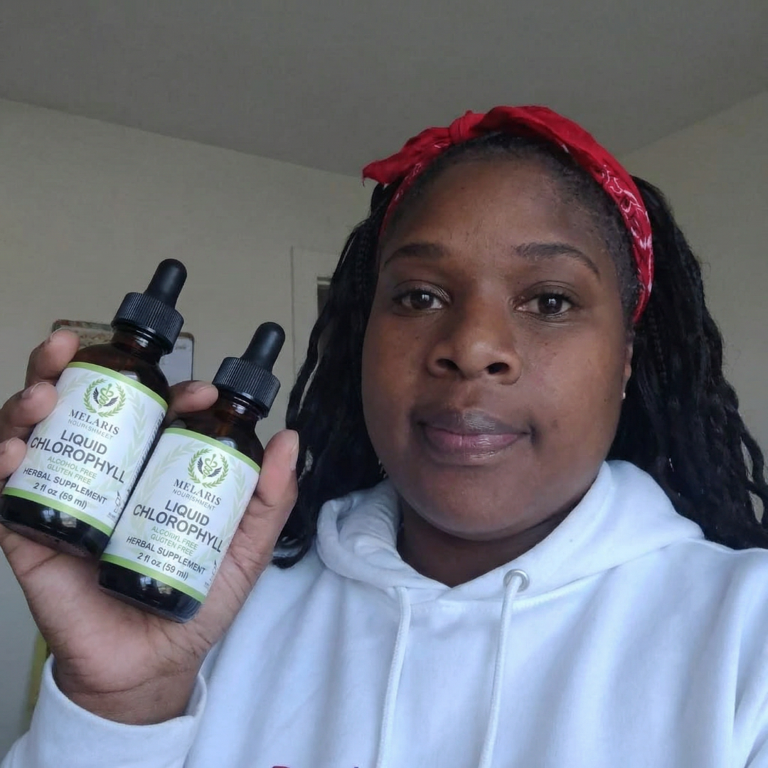 Melaris Liquid Chlorophyll bottle - internal freshness support supplement